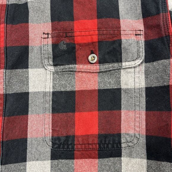 Carhartt Men’s Heavy Weight Flannel Long Sleeve Shirt XL Tall Original Fit - Picture 3 of 11